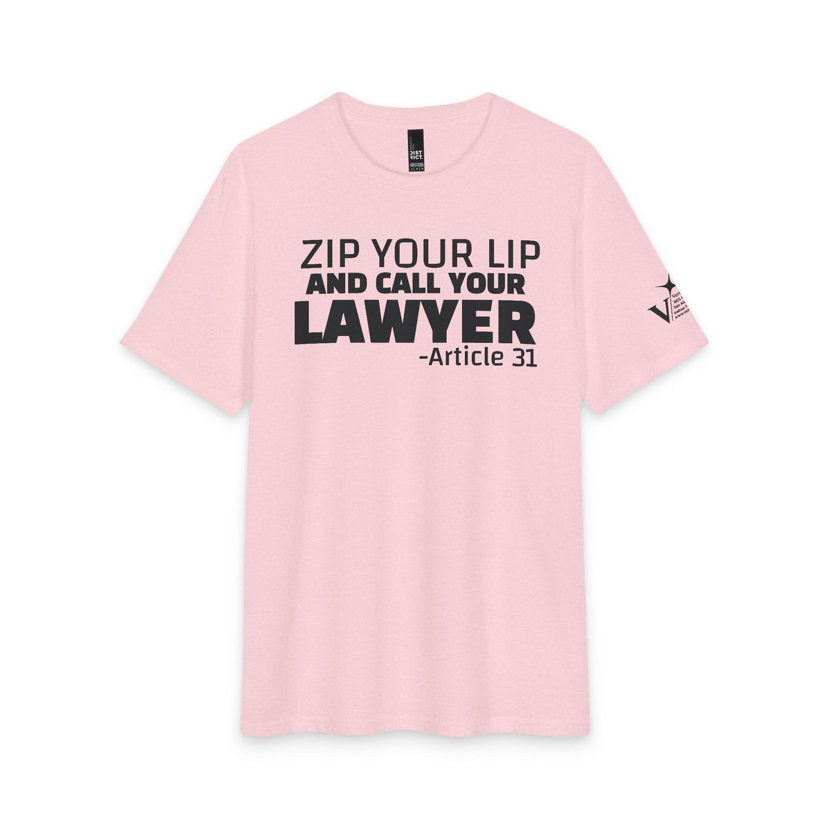Zip your lip — Funny Statement Graphic T‑Shirt