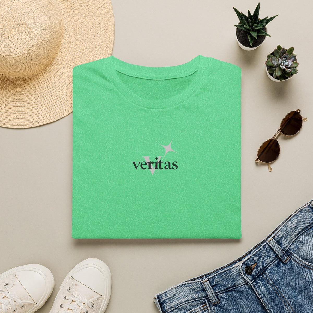 Veritas superimposed Unisex Softstyle T-Shirt