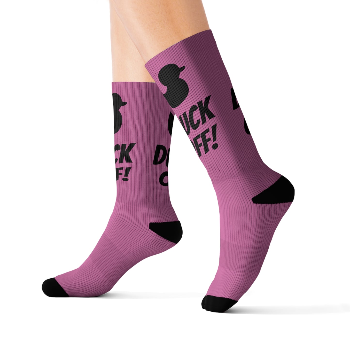 Duck Off! Socks Light Pink and Black