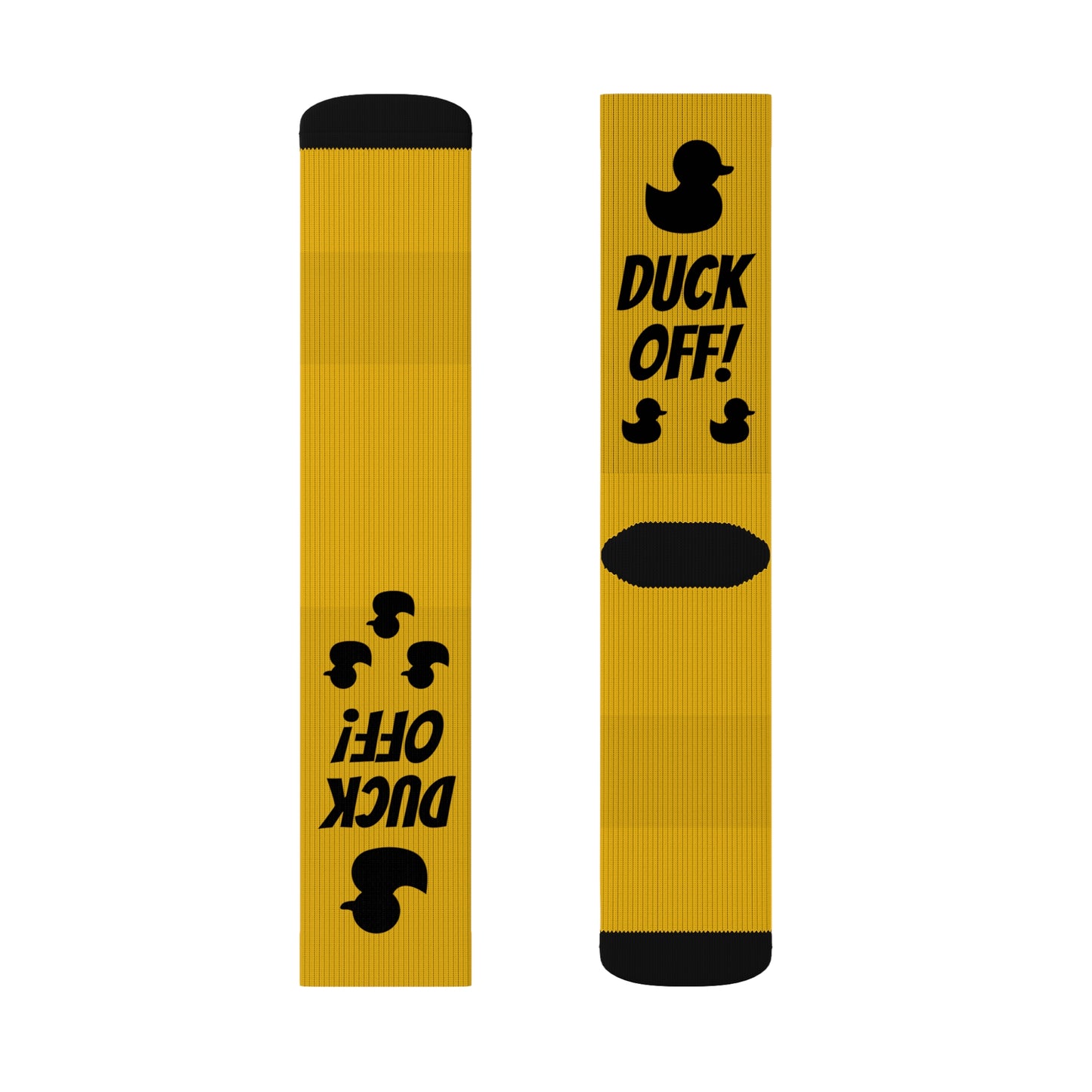 Duck Off! Socks Yellow and Black