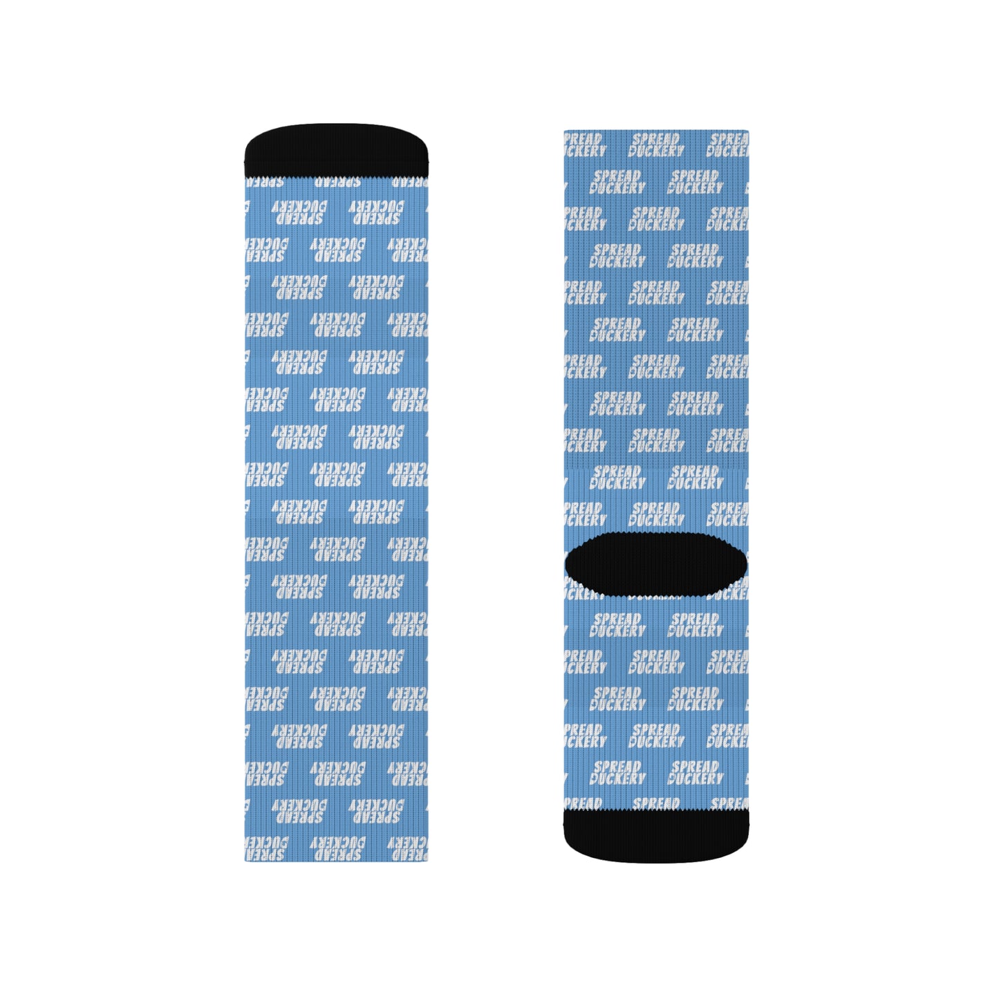 Spread Duckery Socks Light Blue and White