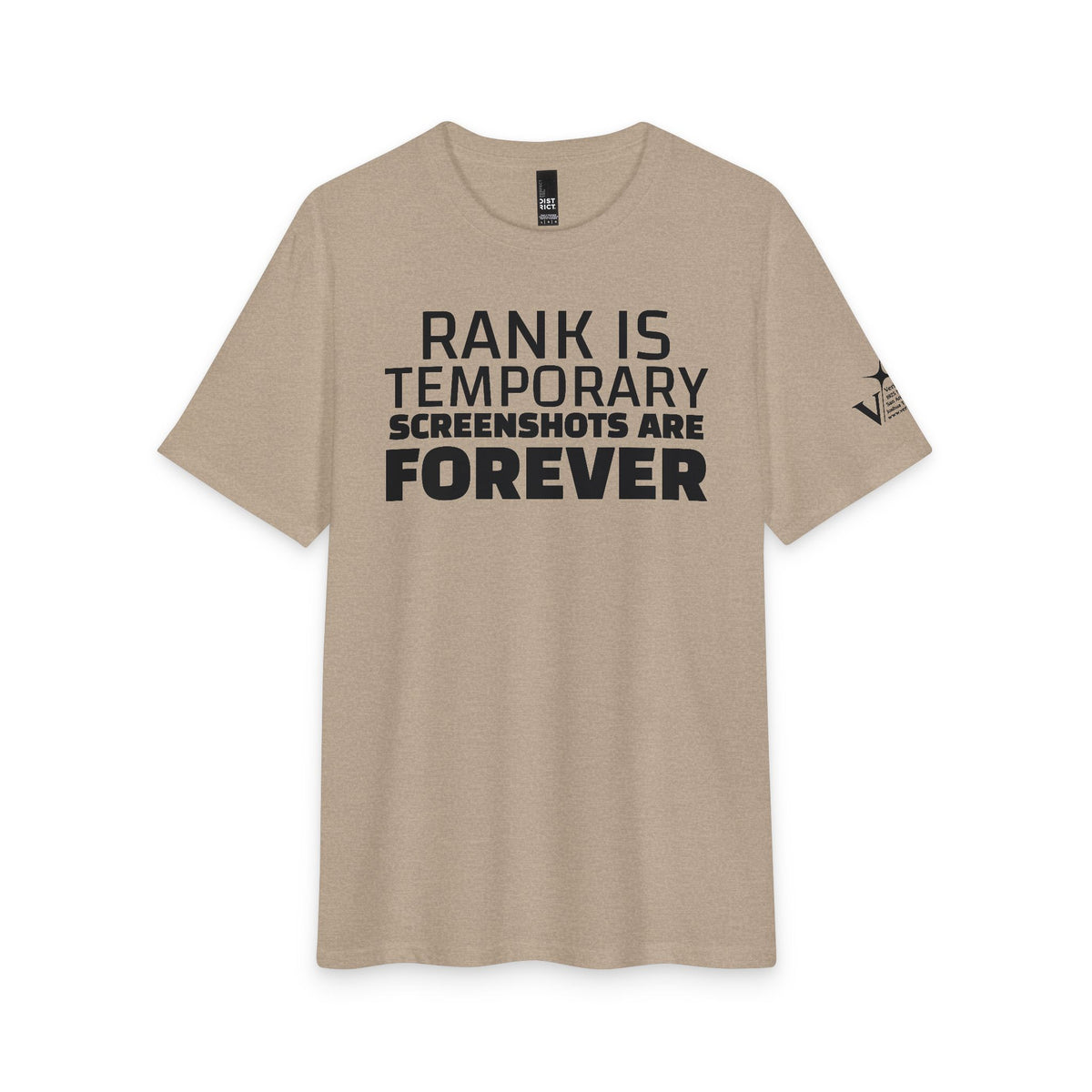 Rank is Temporary — Funny Statement Graphic T‑Shirt
