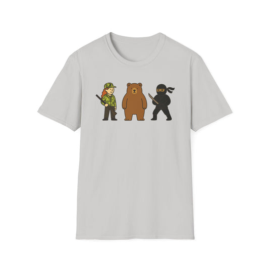Hunter Bear Ninja Unisex Softstyle T-Shirt
