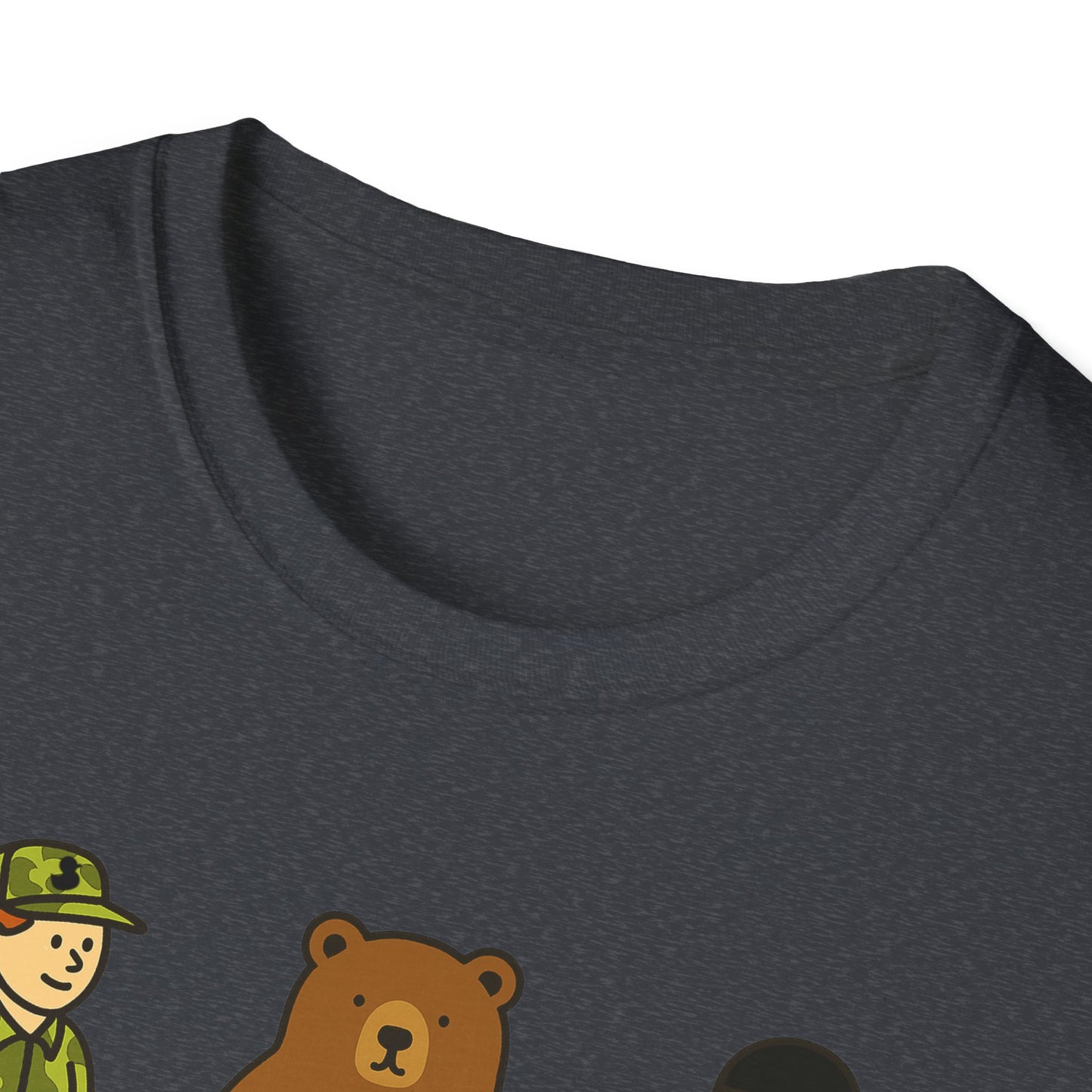 Hunter Bear Ninja Unisex Softstyle T-Shirt