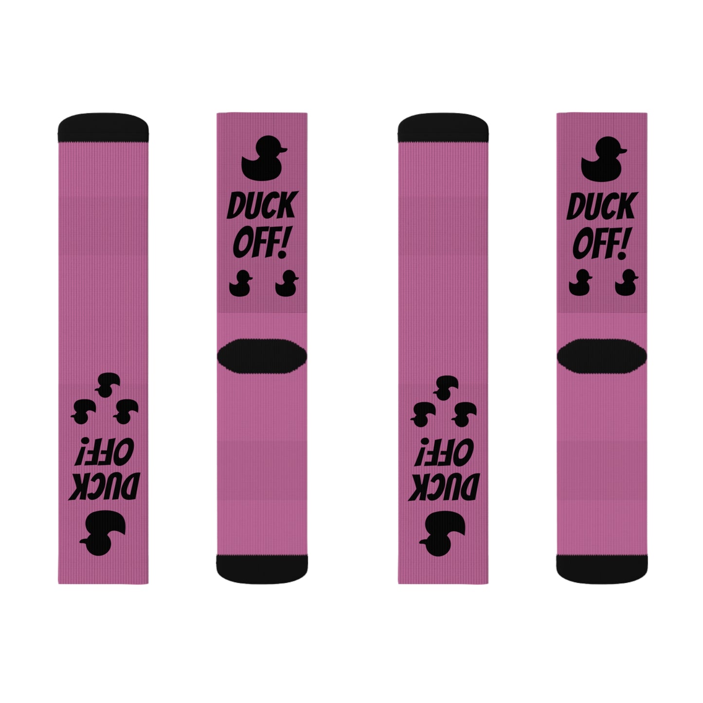 Duck Off! Socks Light Pink and Black