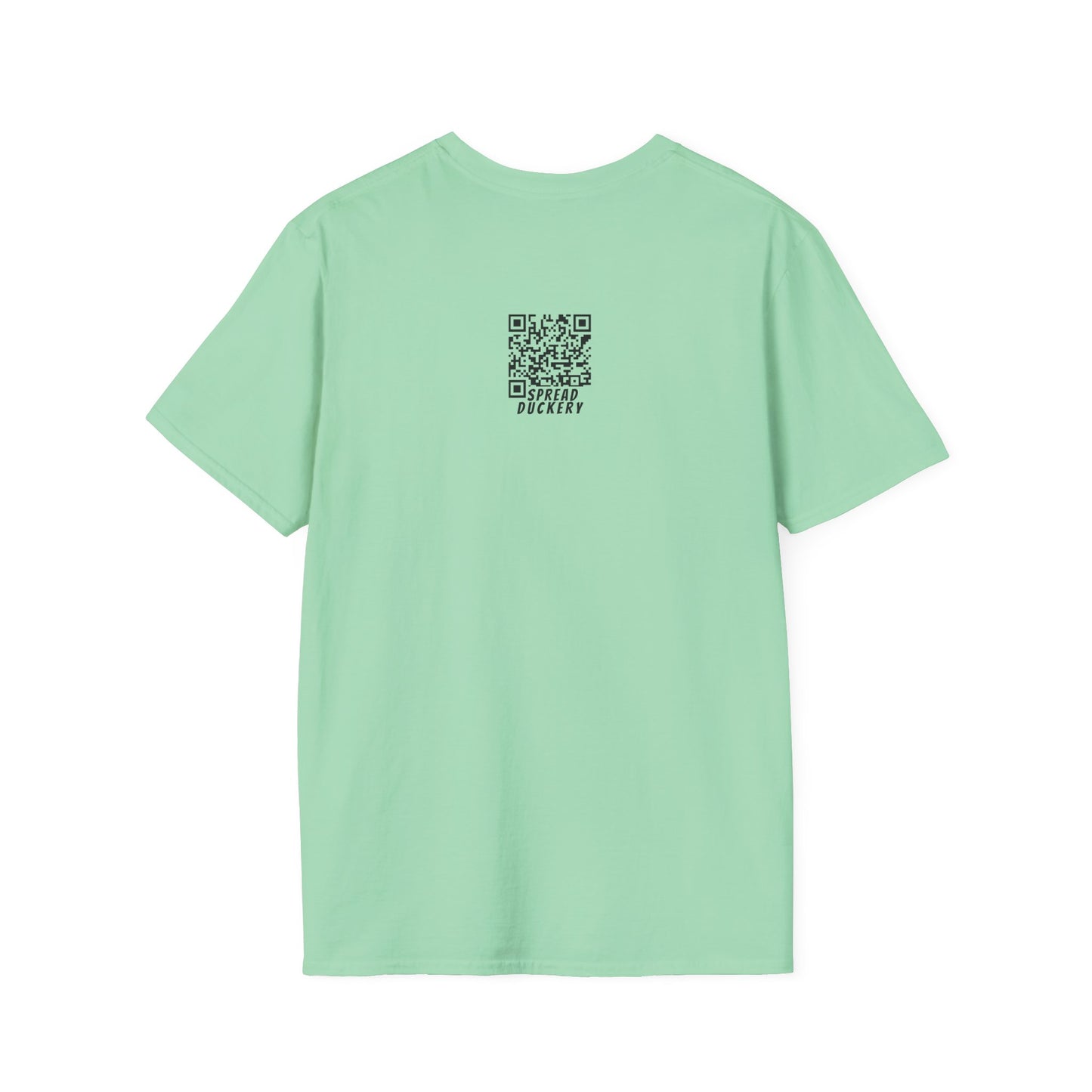 QR Code Only on Back Unisex Softstyle T-Shirt