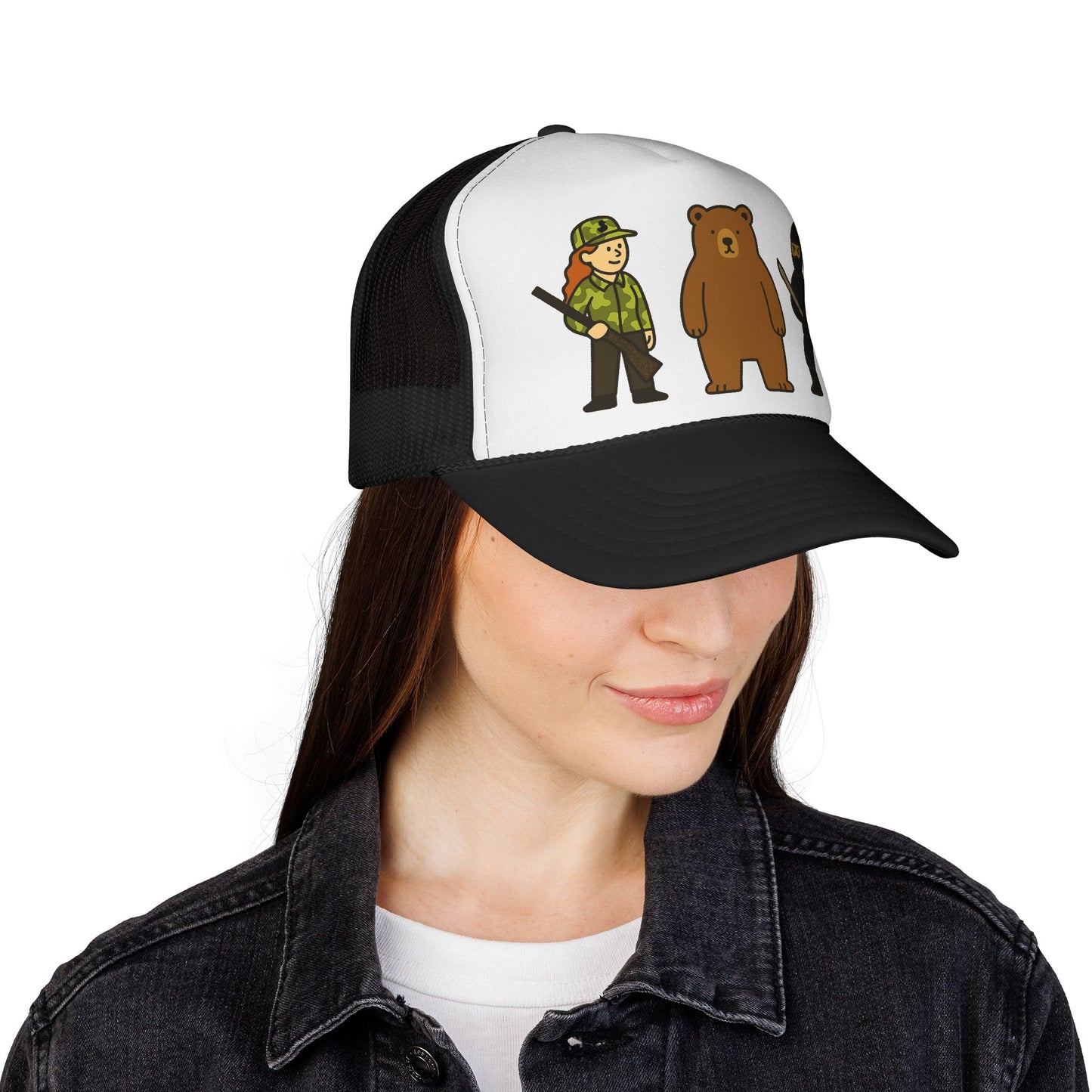 Hunter Bear Ninja Trucker Cap