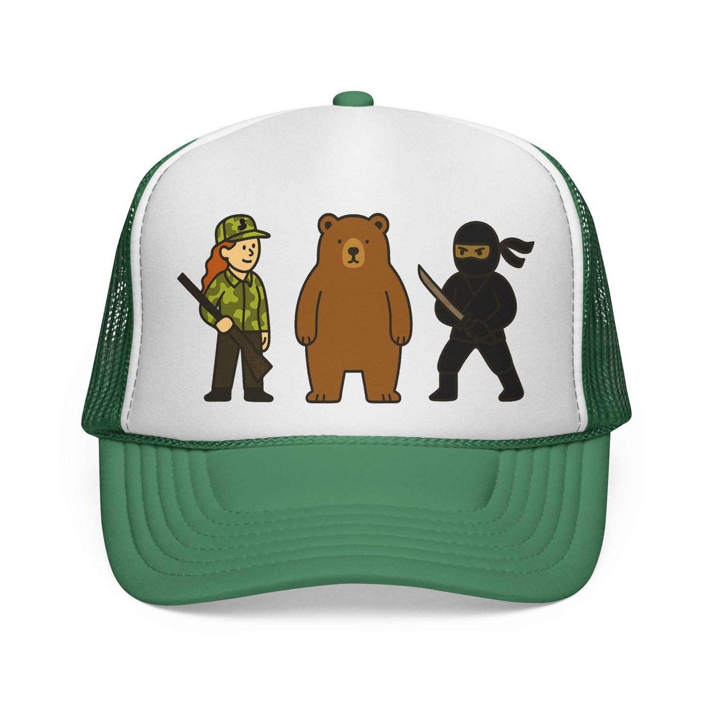 Hunter Bear Ninja Trucker Cap