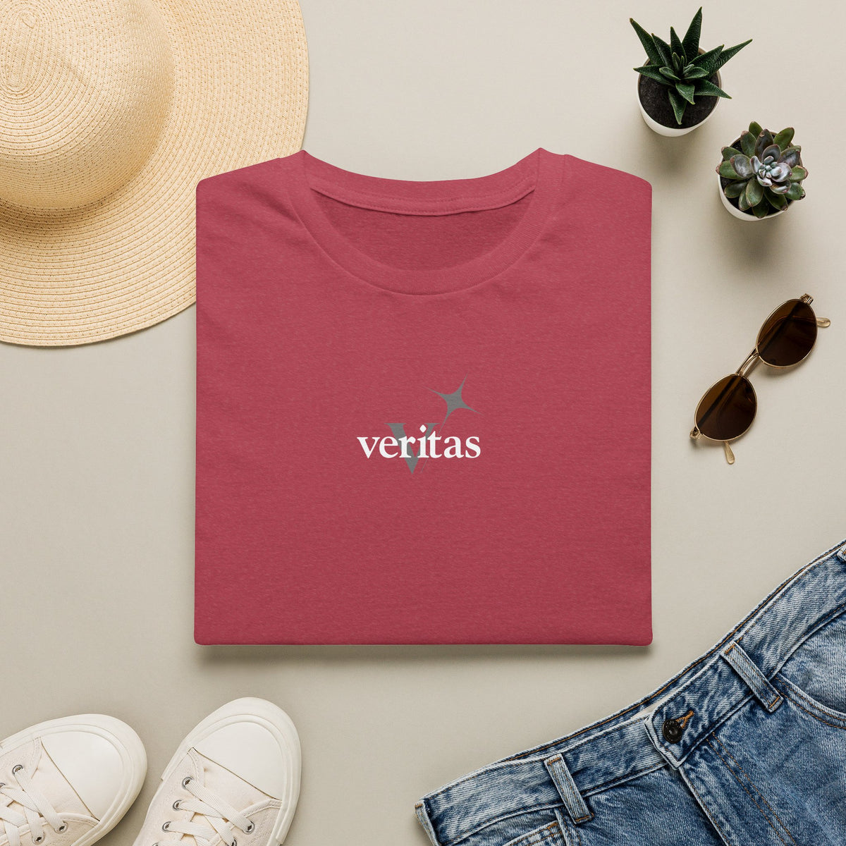 Veritas superimposed Unisex Softstyle T-Shirt