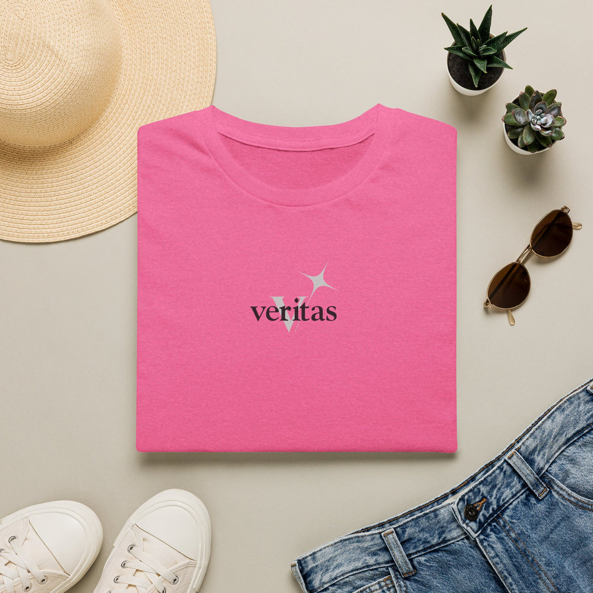 Veritas superimposed Unisex Softstyle T-Shirt