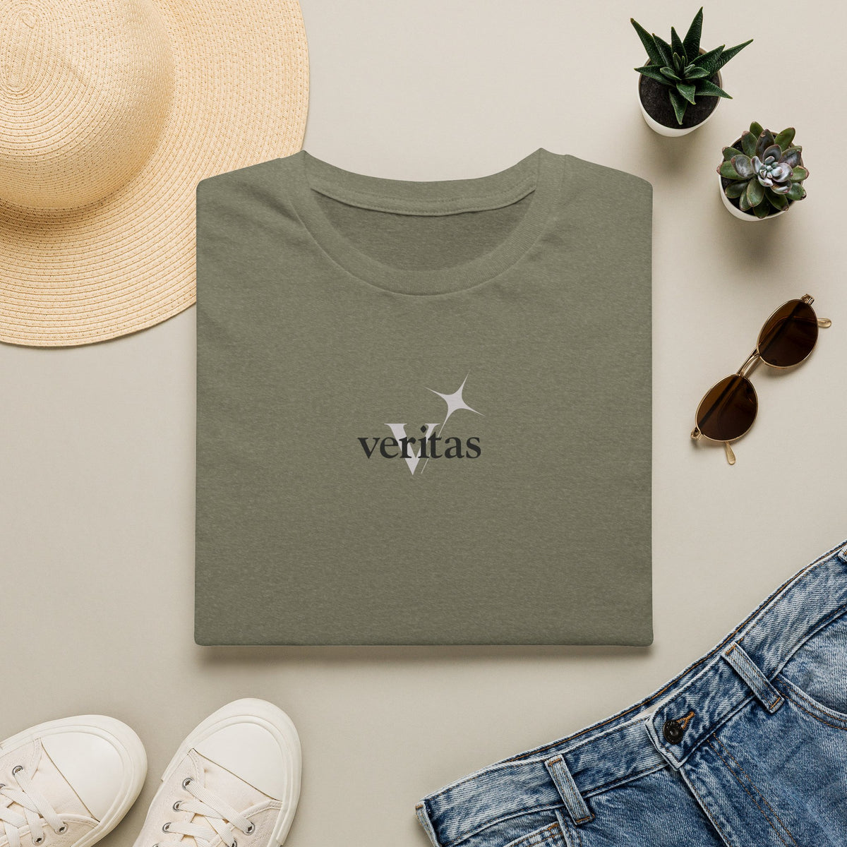 Veritas superimposed Unisex Softstyle T-Shirt