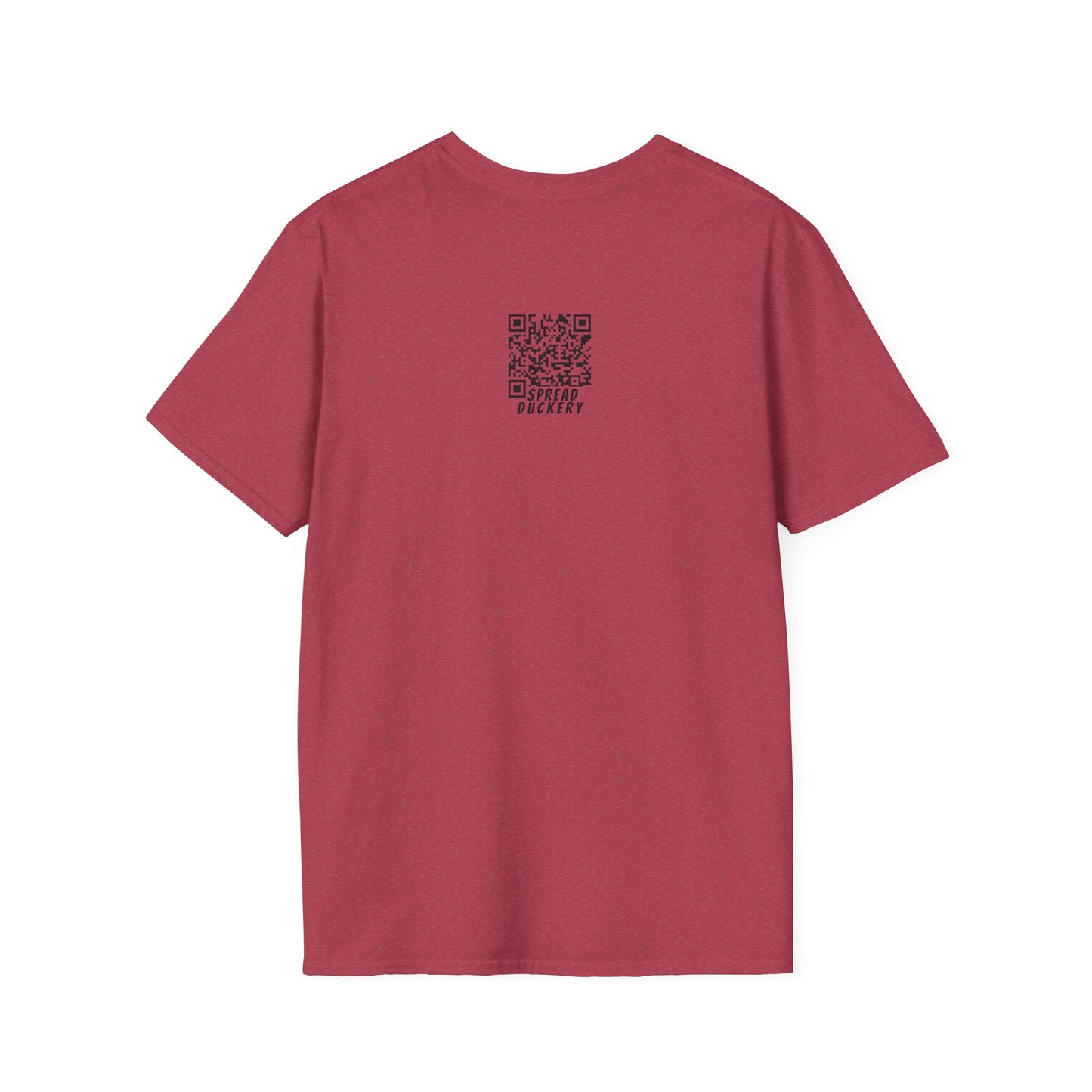 QR Code Only on Back Unisex Softstyle T-Shirt