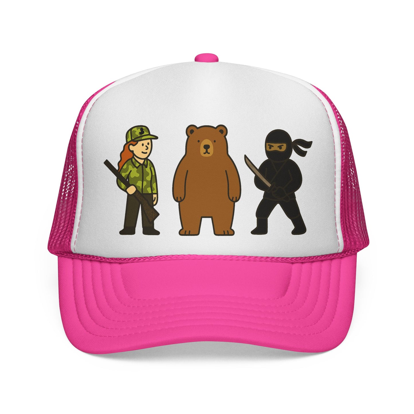 Hunter Bear Ninja Trucker Cap