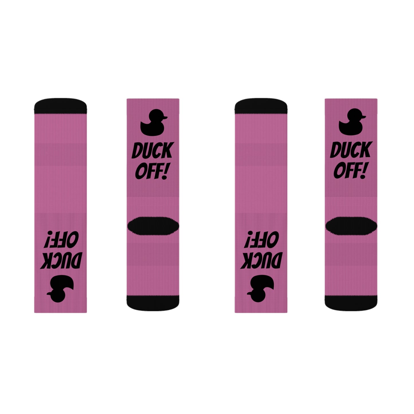 Duck Off! Socks Light Pink and Black