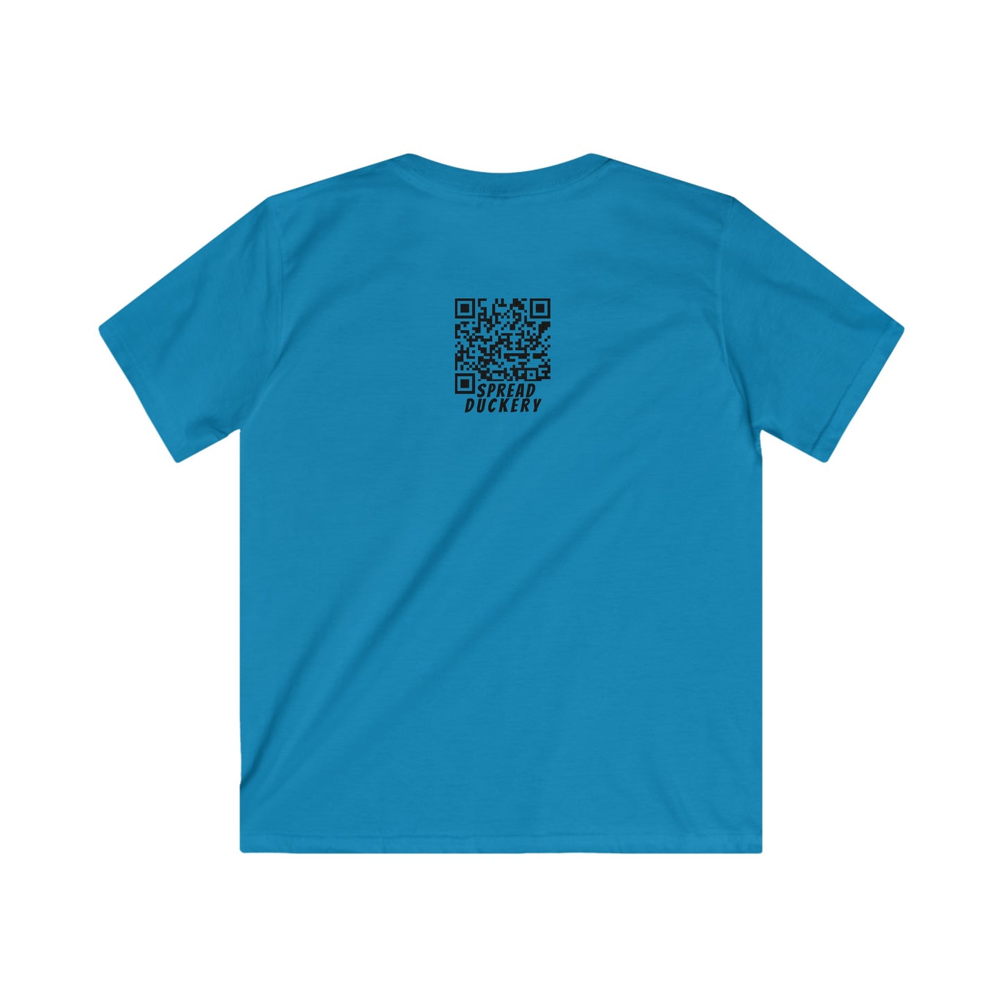 Spread Duckery QR Code Only on Back - Kids Softstyle Tee