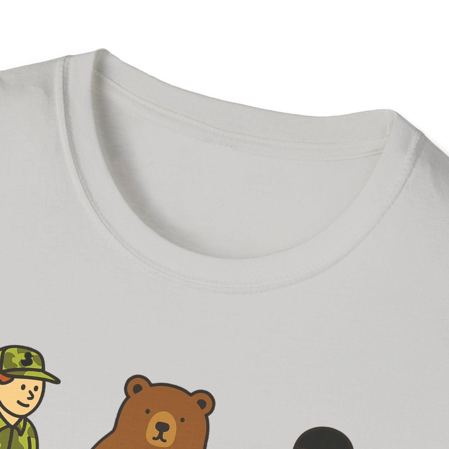 Hunter Bear Ninja Unisex Softstyle T-Shirt