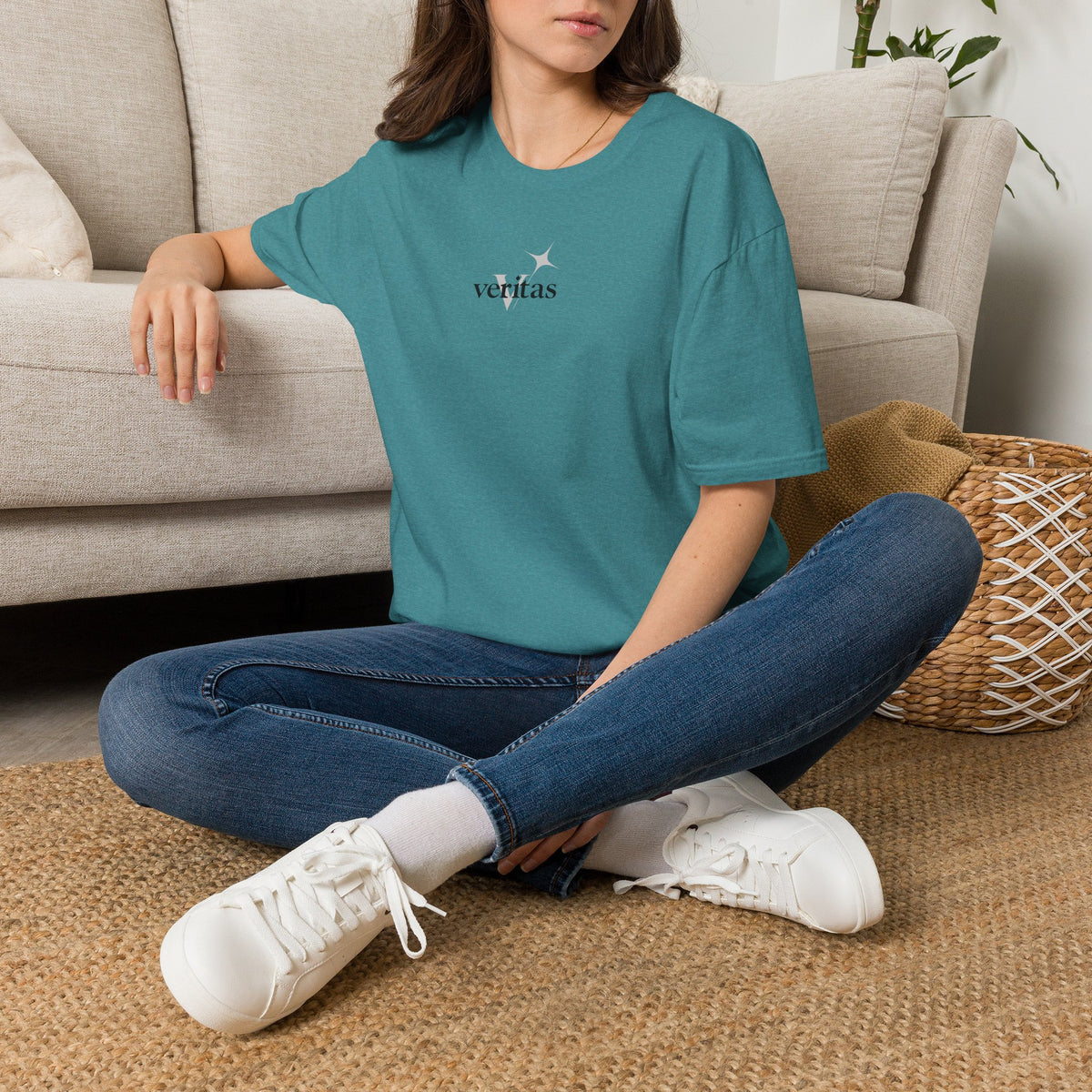Veritas superimposed Unisex Softstyle T-Shirt