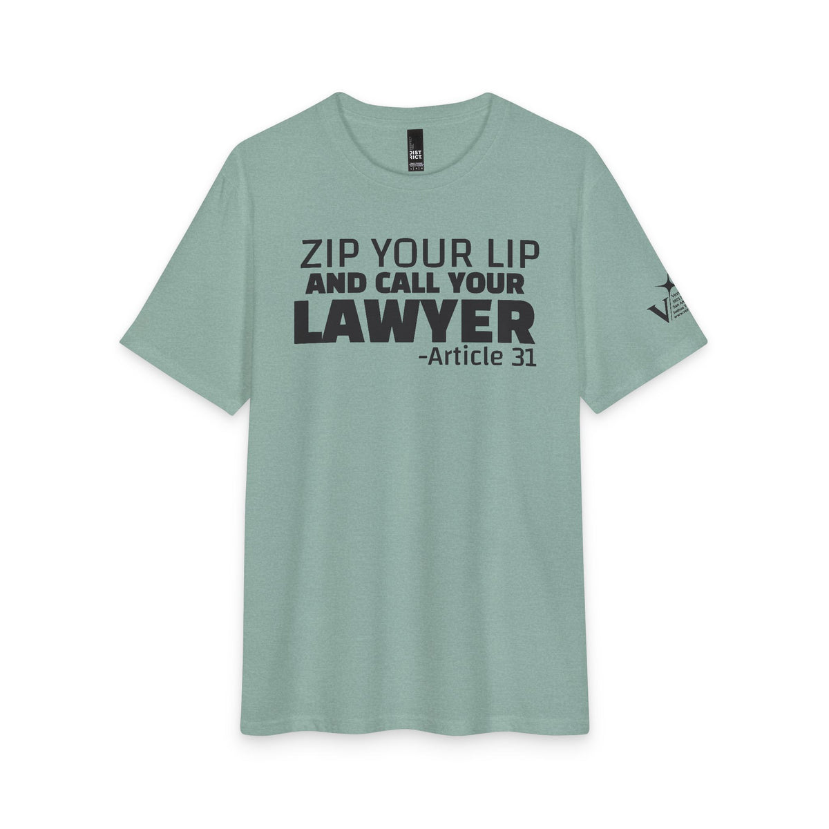 Zip your lip — Funny Statement Graphic T‑Shirt