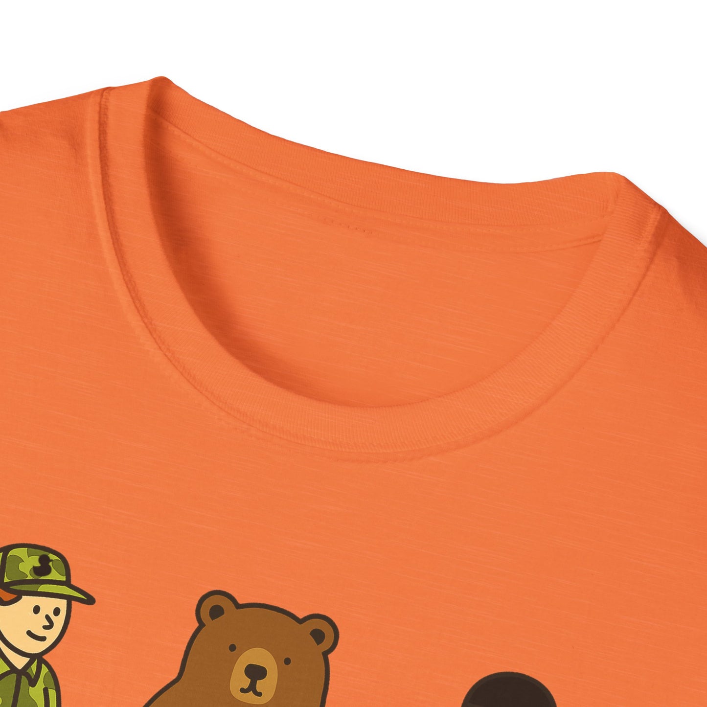 Hunter Bear Ninja Unisex Softstyle T-Shirt
