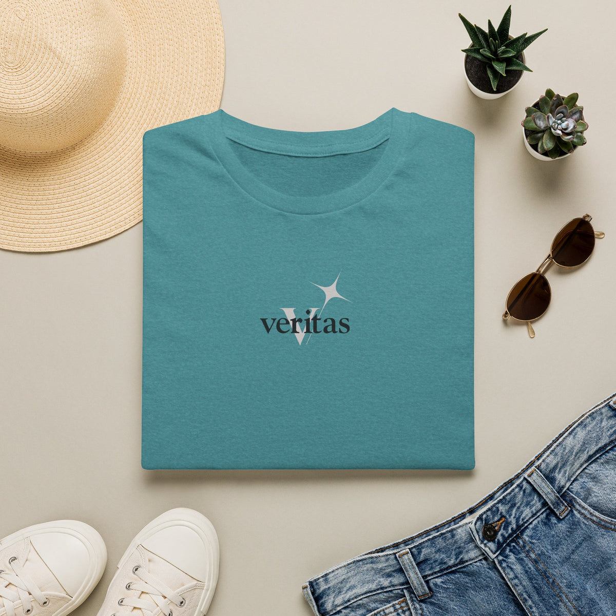 Veritas superimposed Unisex Softstyle T-Shirt