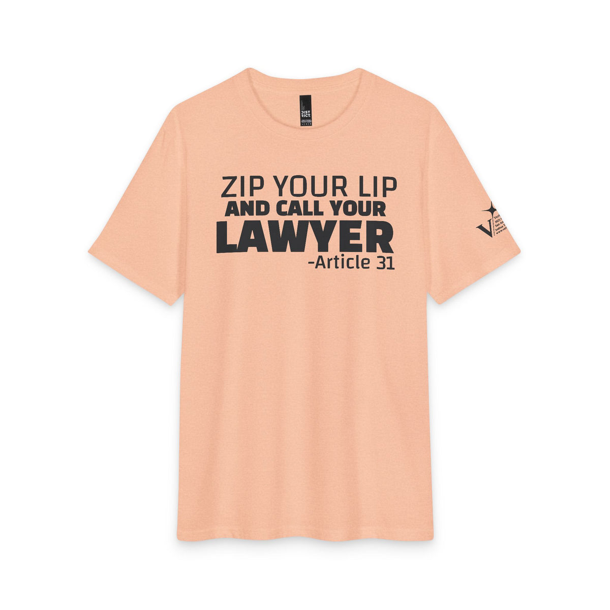 Zip your lip — Funny Statement Graphic T‑Shirt