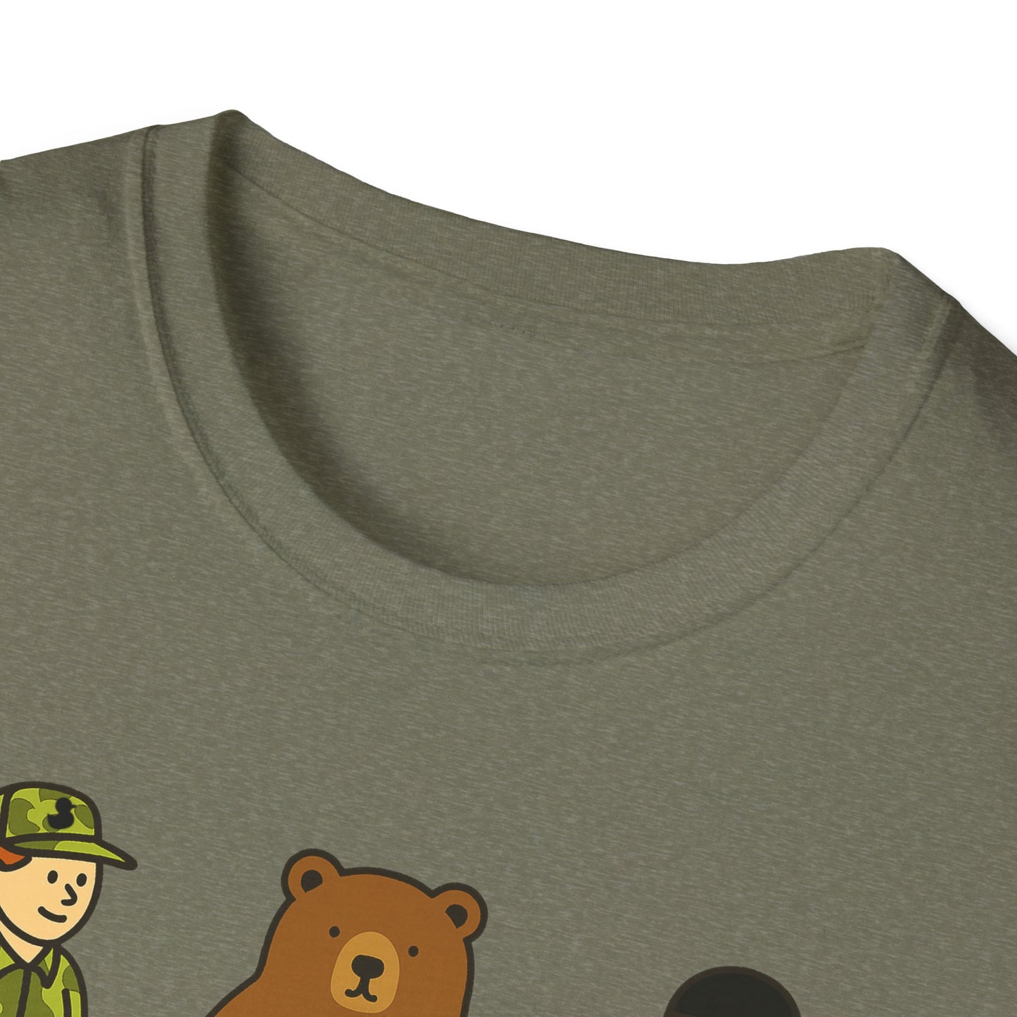 Hunter Bear Ninja Unisex Softstyle T-Shirt