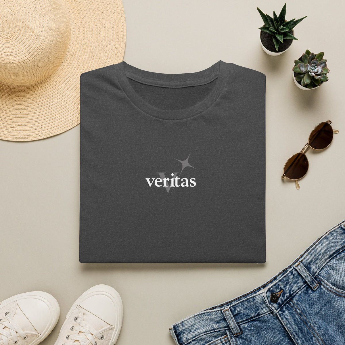 Veritas superimposed Unisex Softstyle T-Shirt