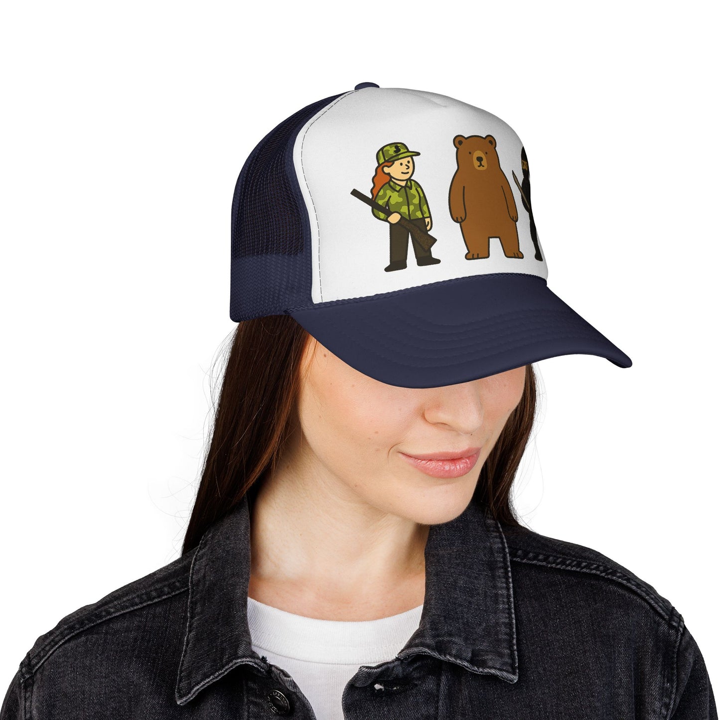 Hunter Bear Ninja Trucker Cap