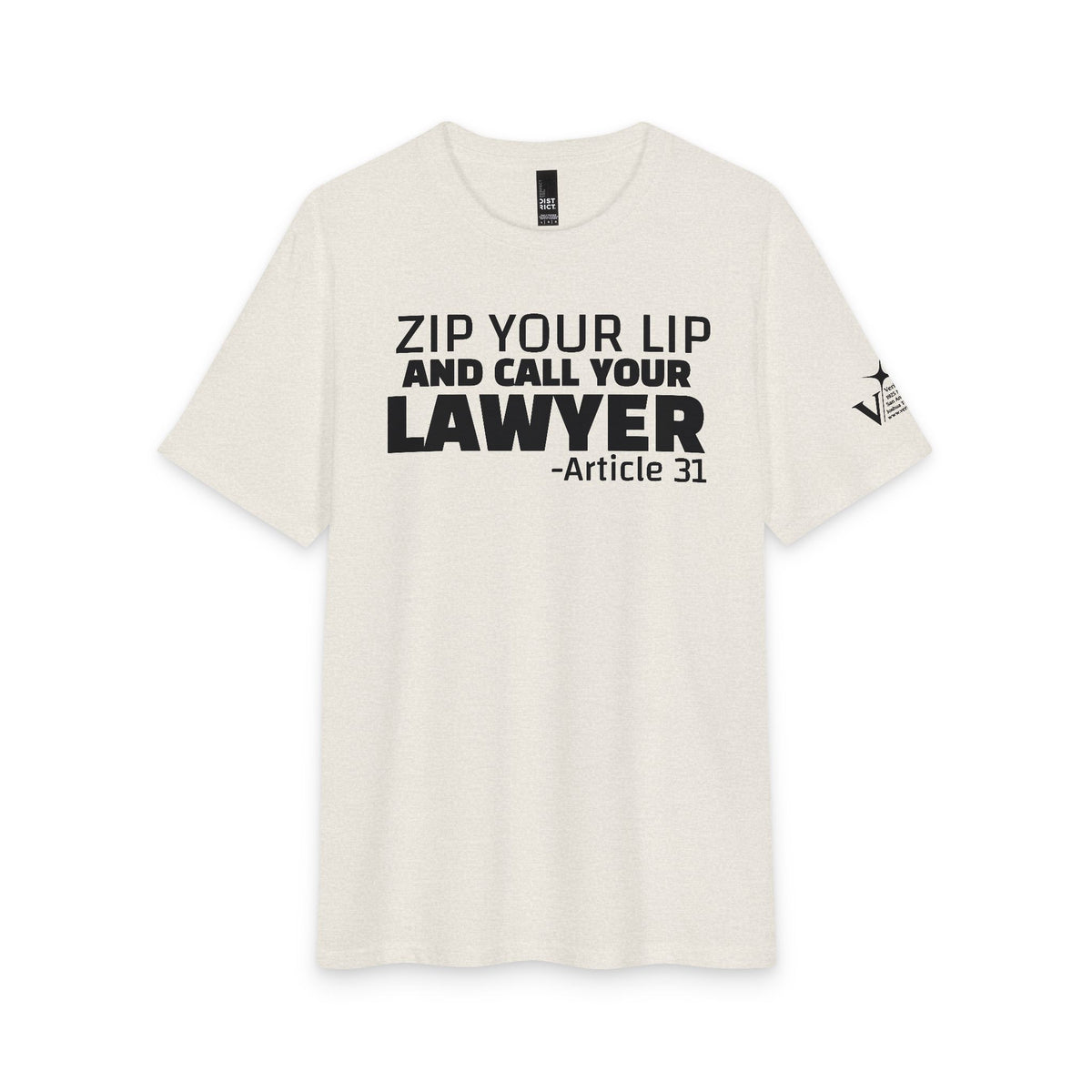 Zip your lip — Funny Statement Graphic T‑Shirt