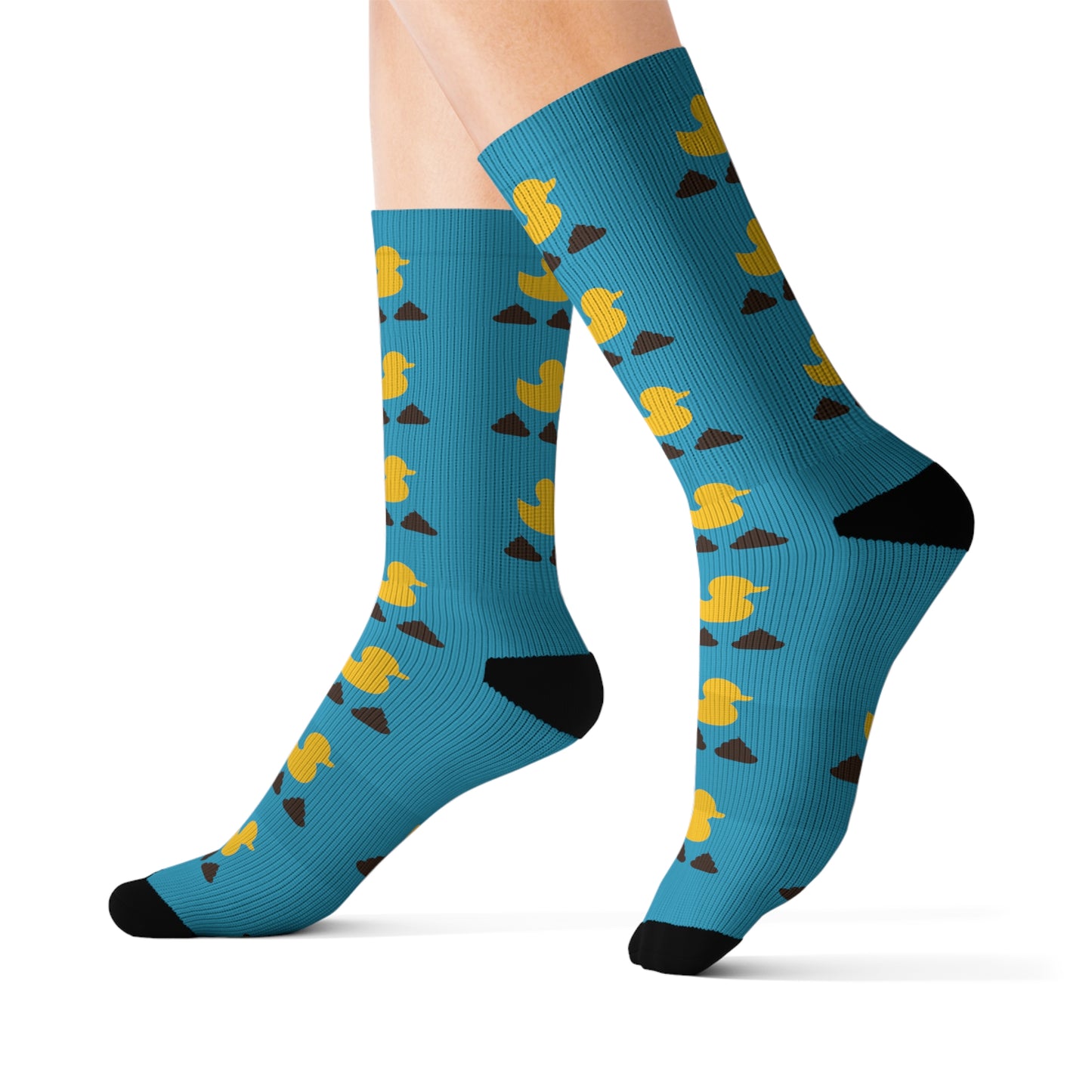 Duck, Duck, Poos Socks Turquoise