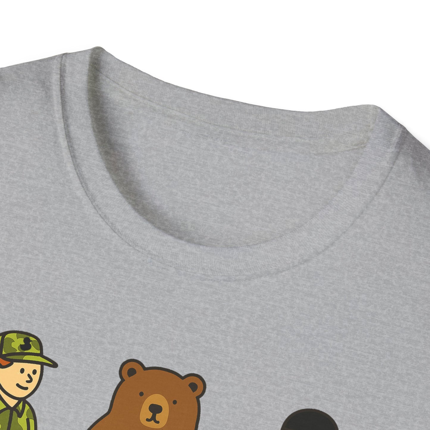 Hunter Bear Ninja Unisex Softstyle T-Shirt