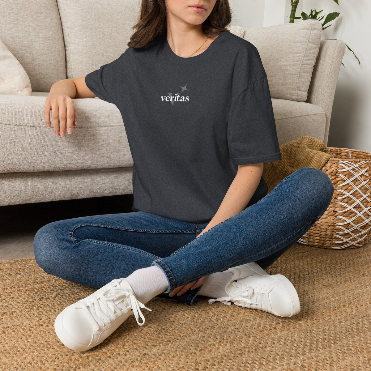 Veritas superimposed Unisex Softstyle T-Shirt