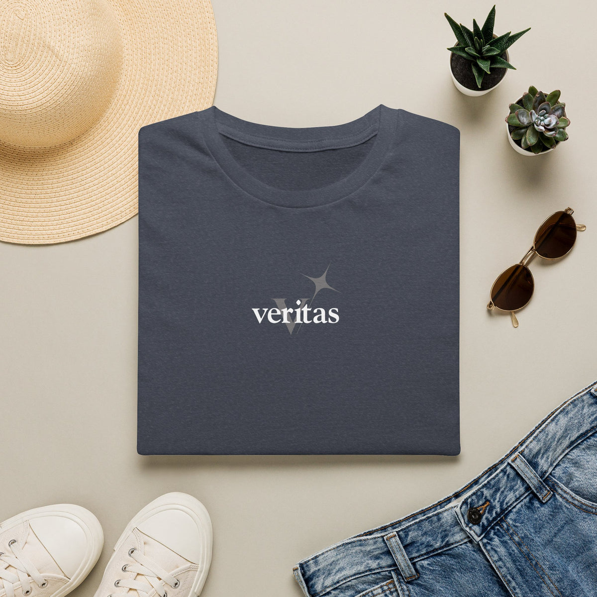 Veritas superimposed Unisex Softstyle T-Shirt