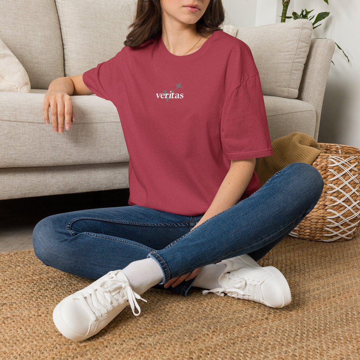 Veritas superimposed Unisex Softstyle T-Shirt