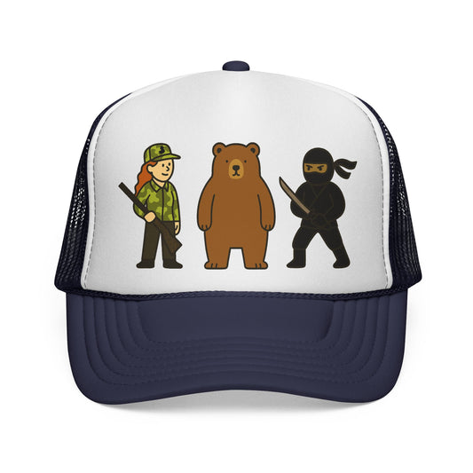 Hunter Bear Ninja Trucker Cap