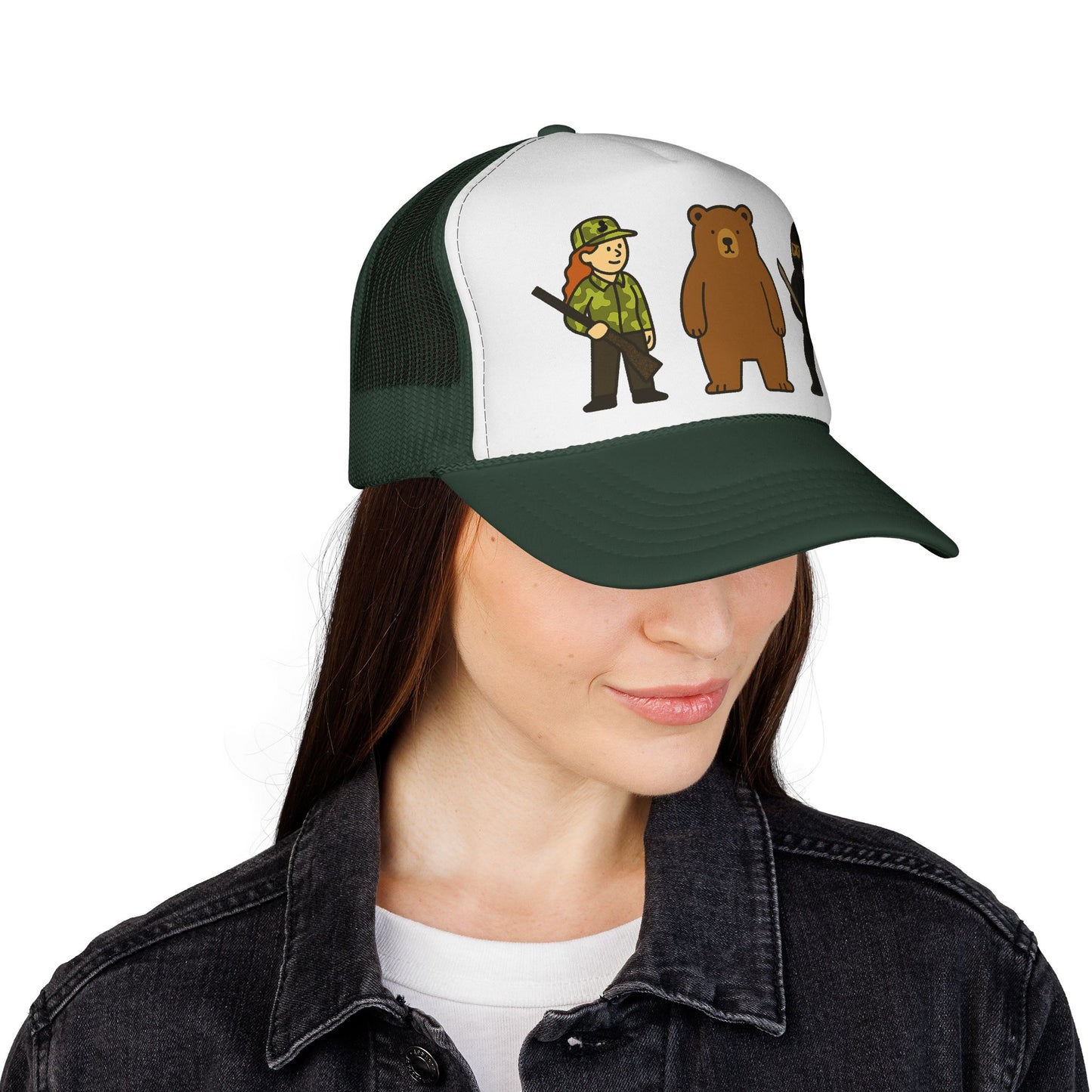Hunter Bear Ninja Trucker Cap