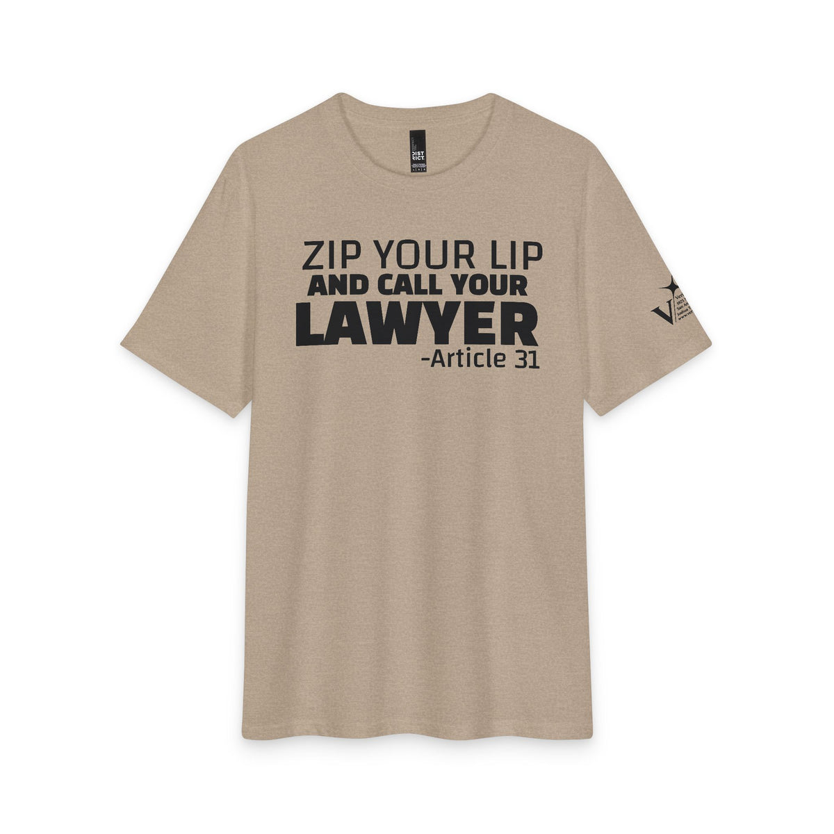 Zip your lip — Funny Statement Graphic T‑Shirt