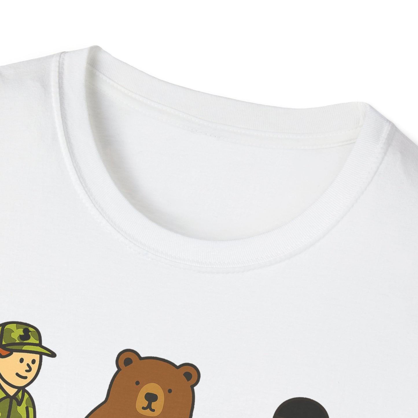 Hunter Bear Ninja Unisex Softstyle T-Shirt