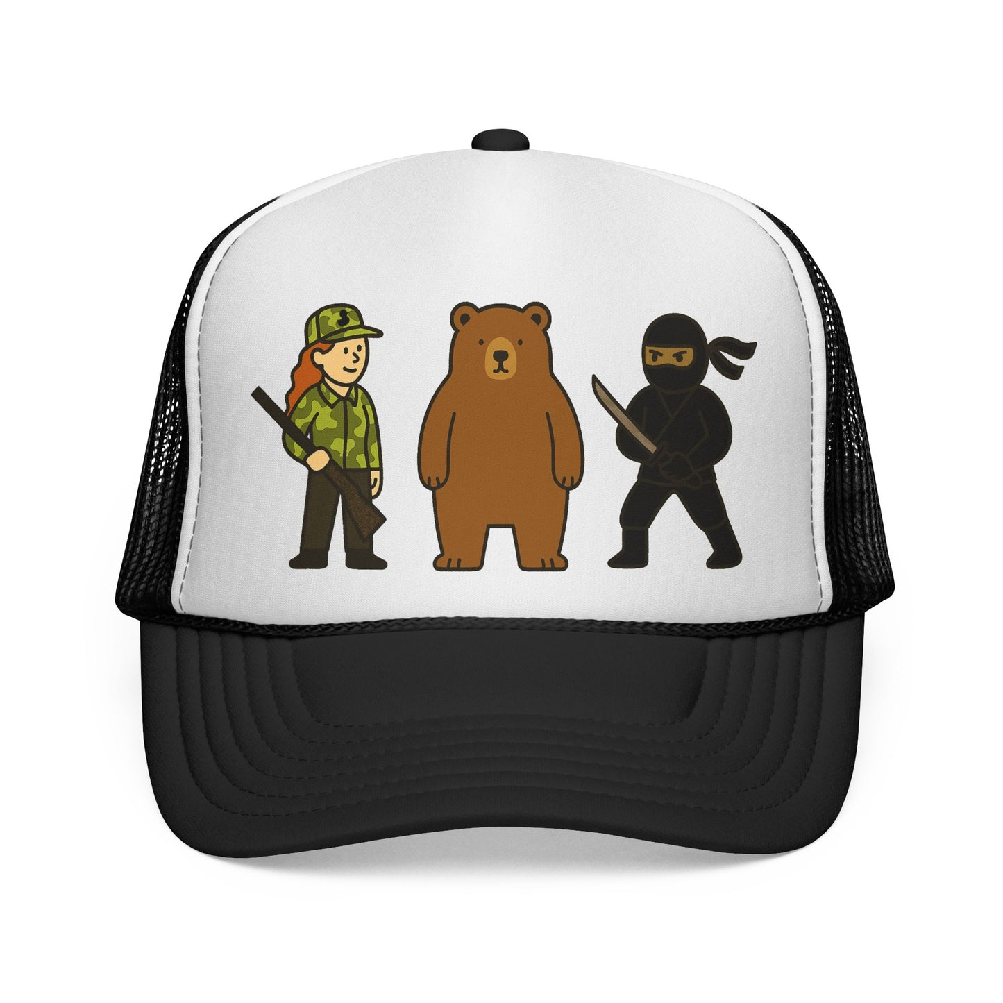 Hunter Bear Ninja Trucker Cap