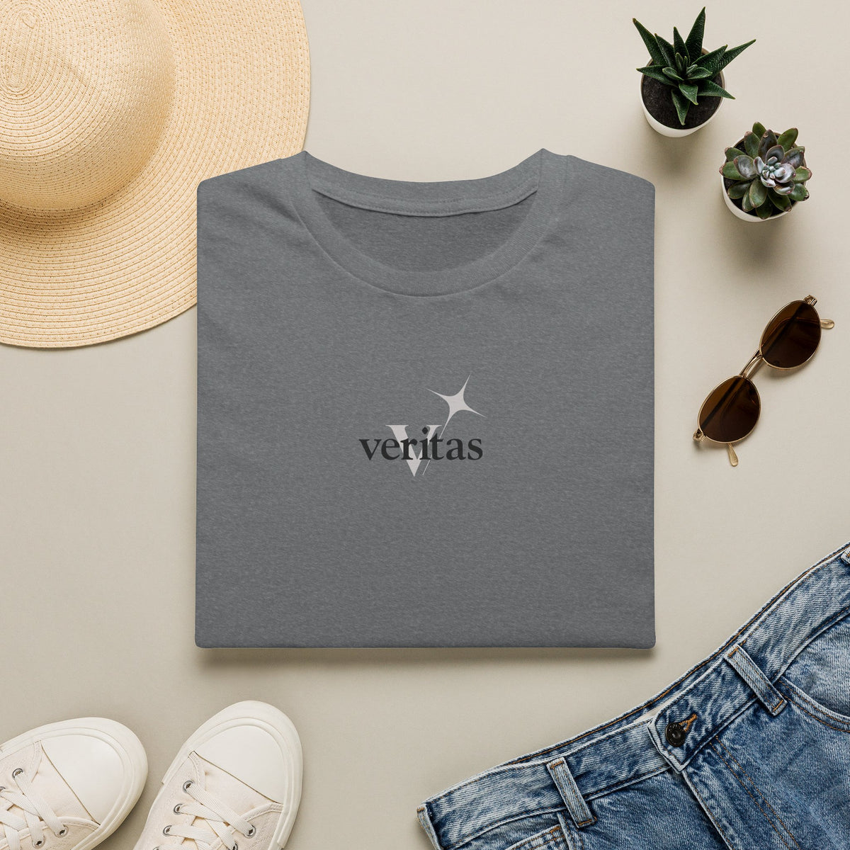Veritas superimposed Unisex Softstyle T-Shirt