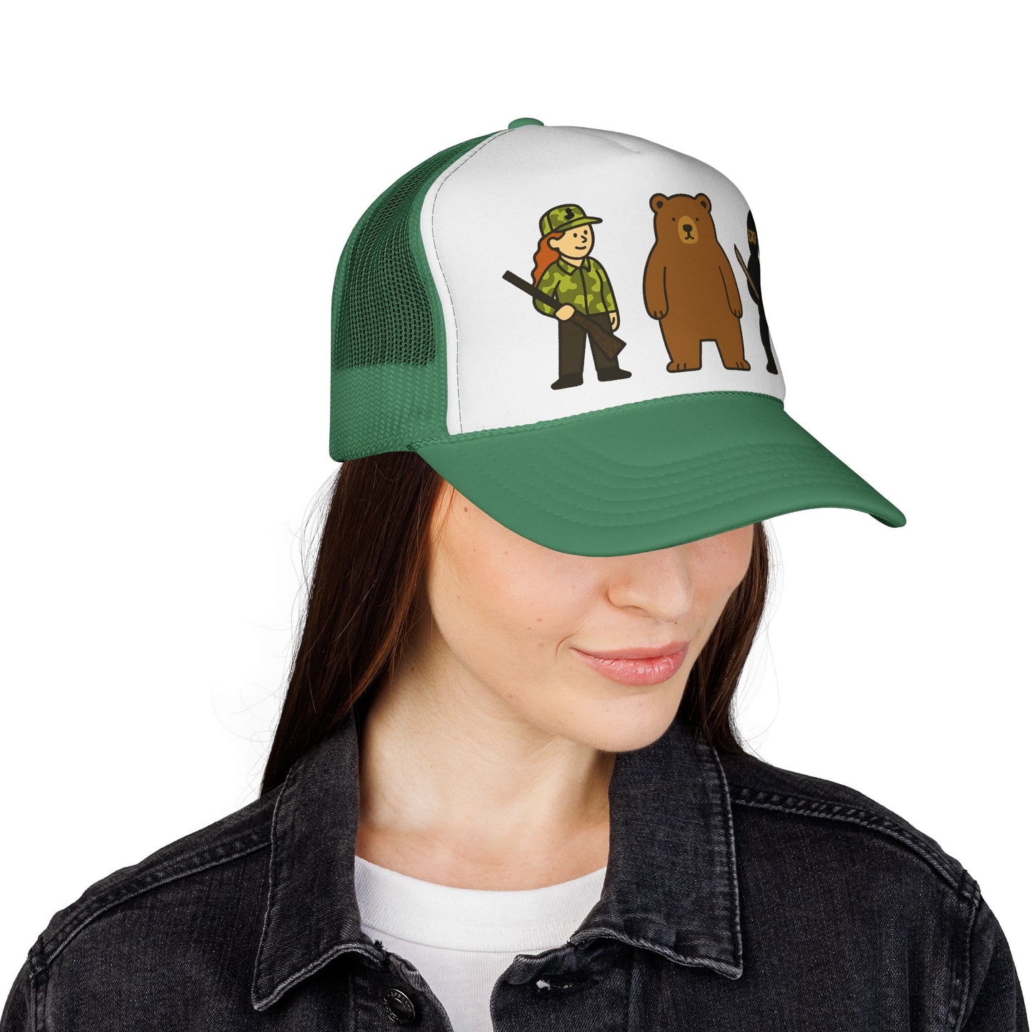 Hunter Bear Ninja Trucker Cap