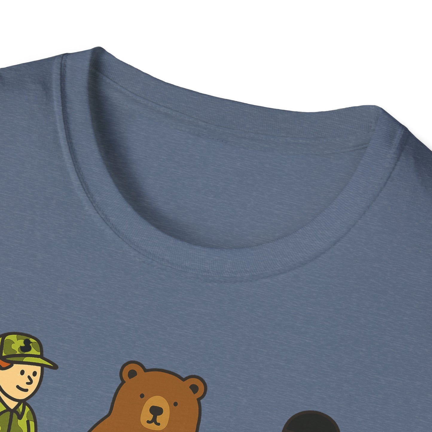 Hunter Bear Ninja Unisex Softstyle T-Shirt