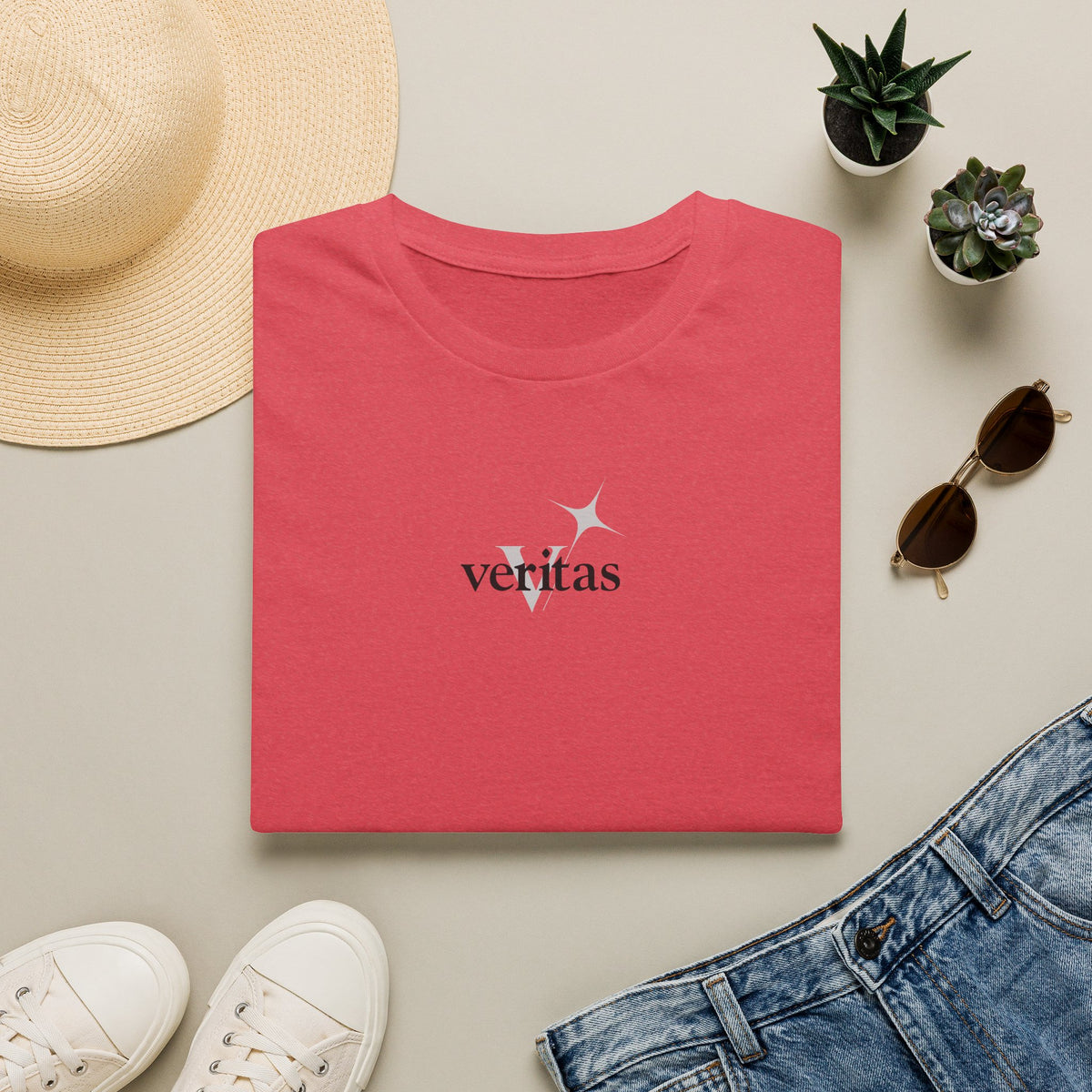 Veritas superimposed Unisex Softstyle T-Shirt