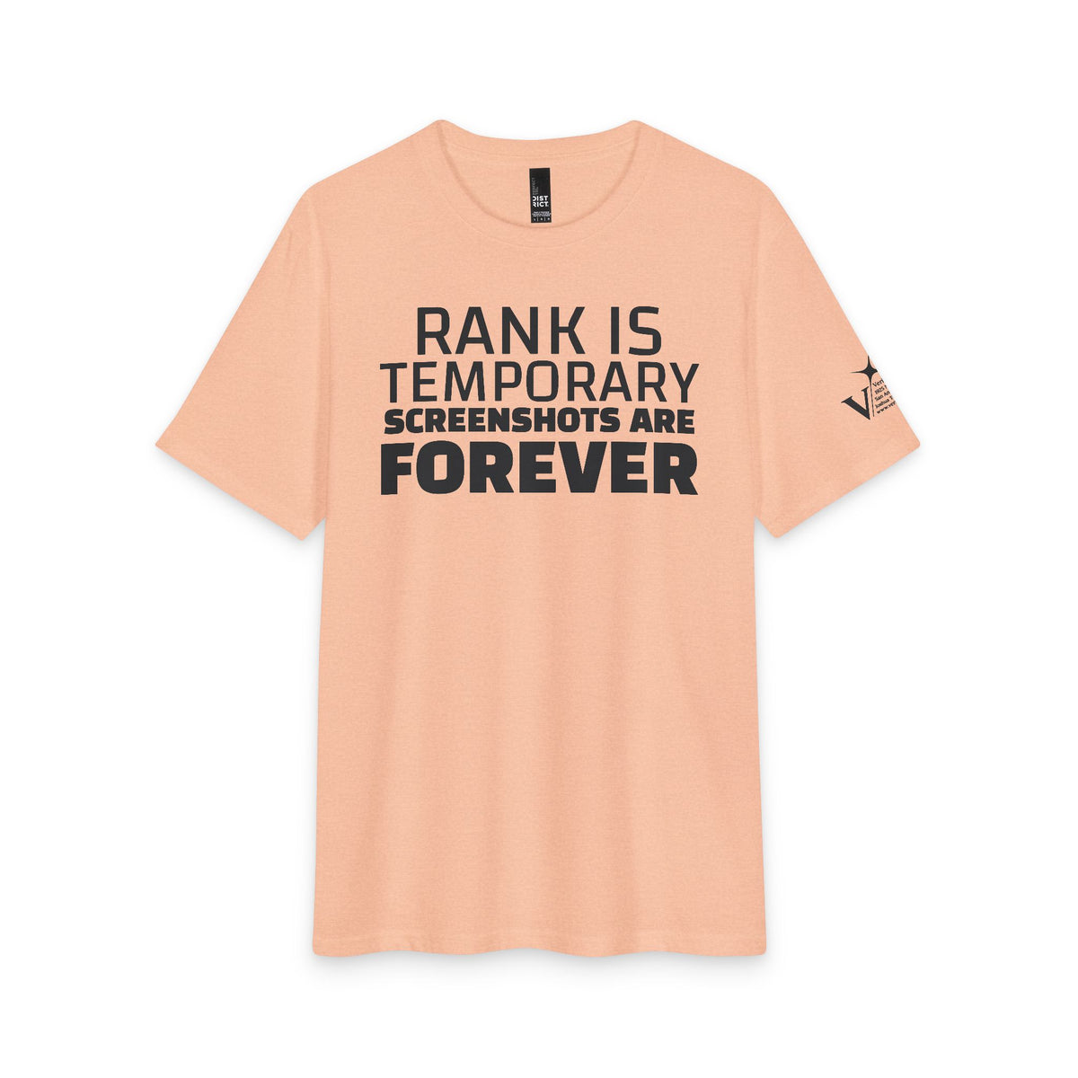 Rank is Temporary — Funny Statement Graphic T‑Shirt