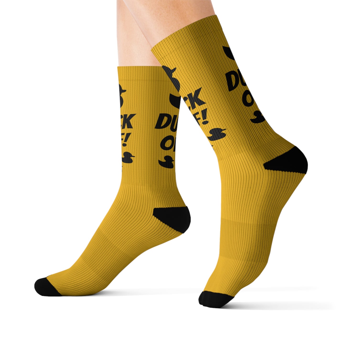 Duck Off! Socks Yellow and Black