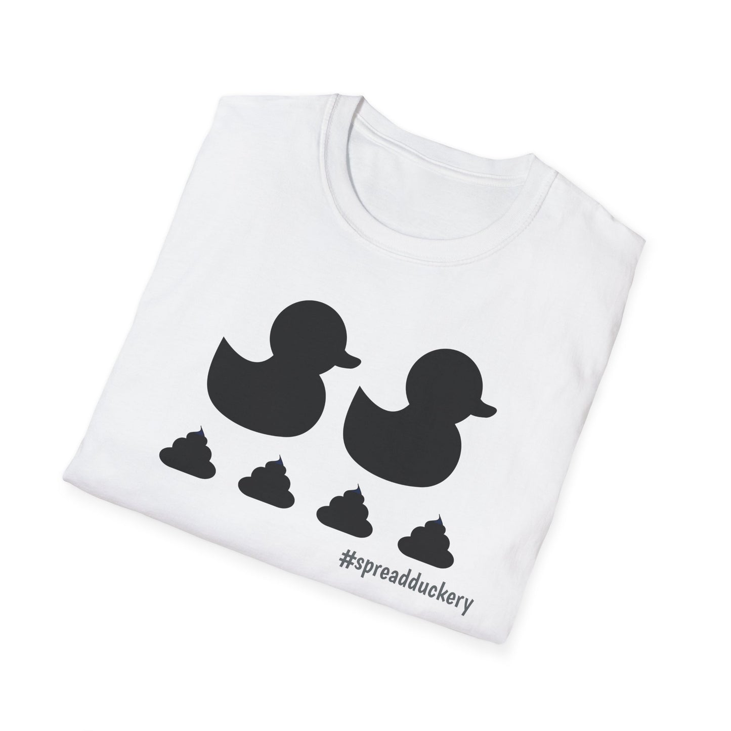 Duck, Duck, Poos Unisex Softstyle T-Shirt